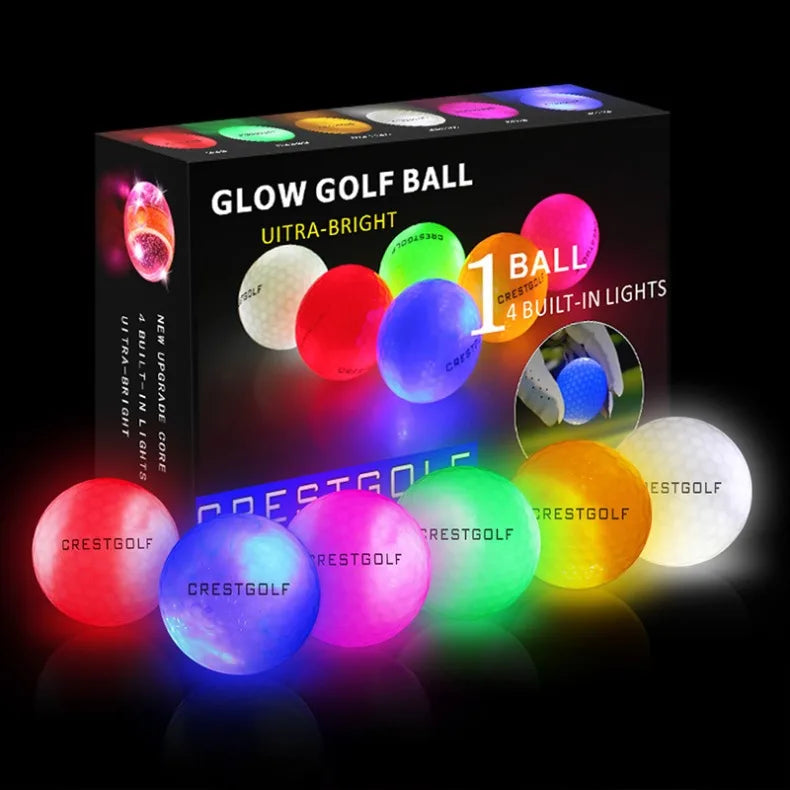 Luminescent Golf Balls Night Practice Durable Golf Ball Outdoor Training Portable LED Luminous Ball Professional Sport Equipment
