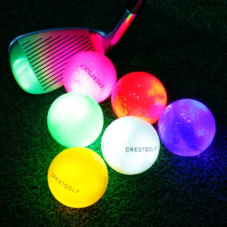 Luminescent Golf Balls Night Practice Durable Golf Ball Outdoor Training Portable LED Luminous Ball Professional Sport Equipment