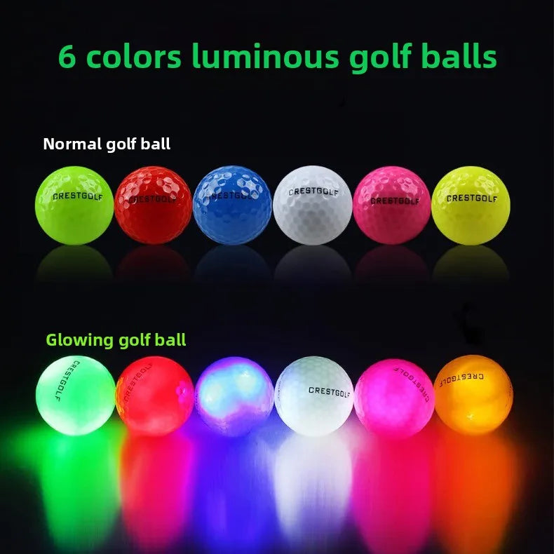 Luminescent Golf Balls Night Practice Durable Golf Ball Outdoor Training Portable LED Luminous Ball Professional Sport Equipment