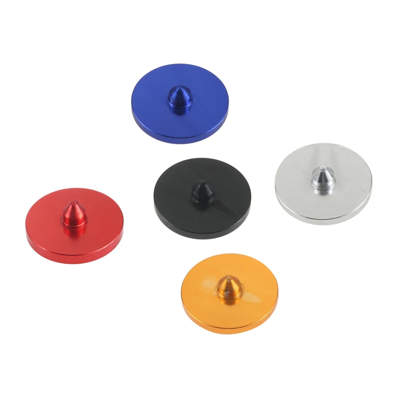 5Pcs 20mm Aluminium Alloy Round Shaped Golf Ball Position Mark Markers Practical Golfer Training Aids Red/Gold/Silver/Blue/Black