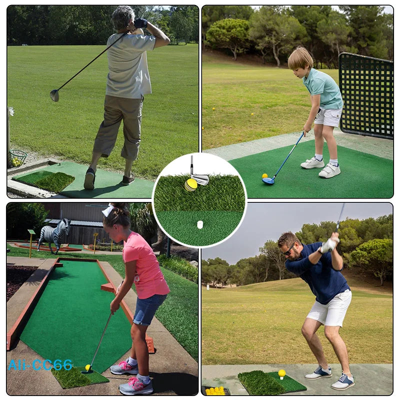 【C】Golf Hitting Mat,Portable Golf Strike Mat With Antislip Rubber Base, Portable Golf Practice Mat For Outdoor/Indoor