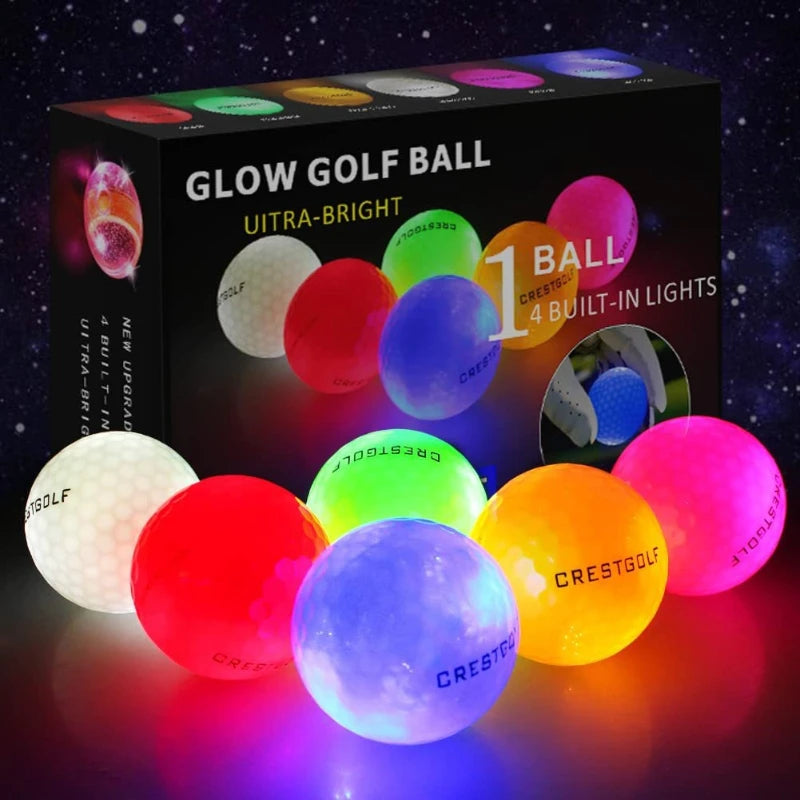 Luminescent Golf Balls Night Practice Durable Golf Ball Outdoor Training Portable LED Luminous Ball Professional Sport Equipment