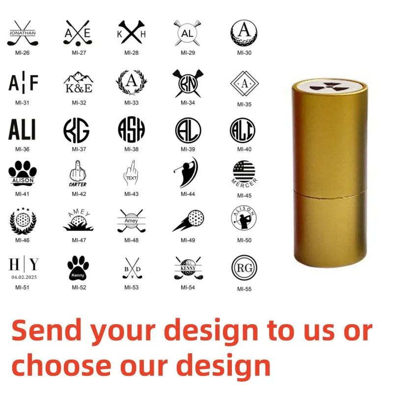 Golf Ball Seal Stamp Personalized Seal Custom Golf Ball Stamp Logo Brand Monogram Ball Marker for Golfers,Dads and Husbands