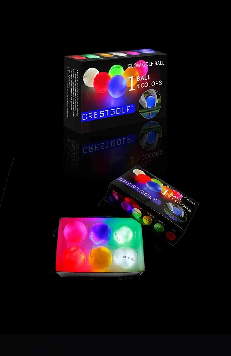 Luminescent Golf Balls Night Practice Durable Golf Ball Outdoor Training Portable LED Luminous Ball Professional Sport Equipment