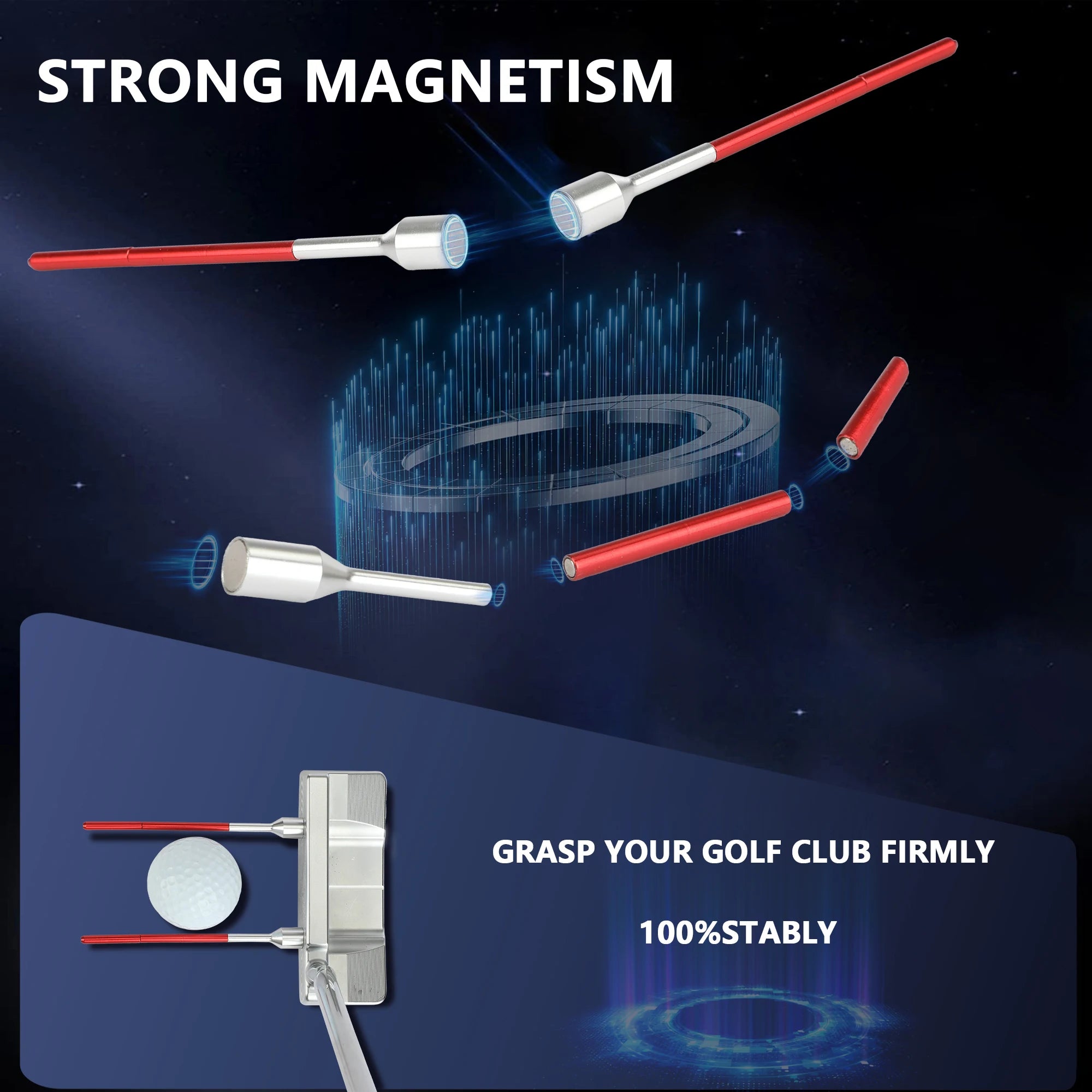 1PC Golf Putter Training Aid, Portable Golf Alignment Stick, Golf Practice Training Equipment for Posture & Path Improvement