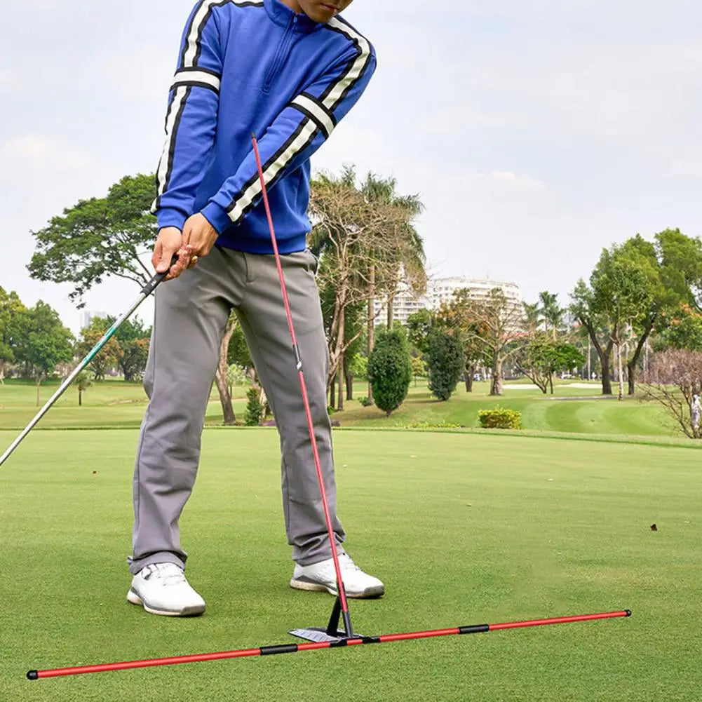 Golf Swing Plane Trainer Golf Training Equipment Adjustable Golf Alignment Stick Holder for Easy Swing Training for Golfers