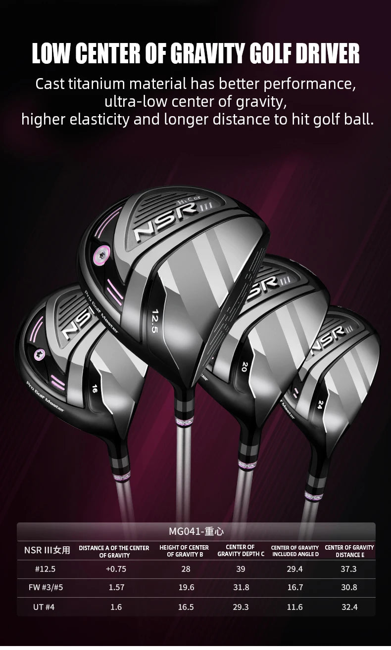 PGM LTG041 Professional Ladies Golf Clubs Complete Set Full Set Women Golf Clubs