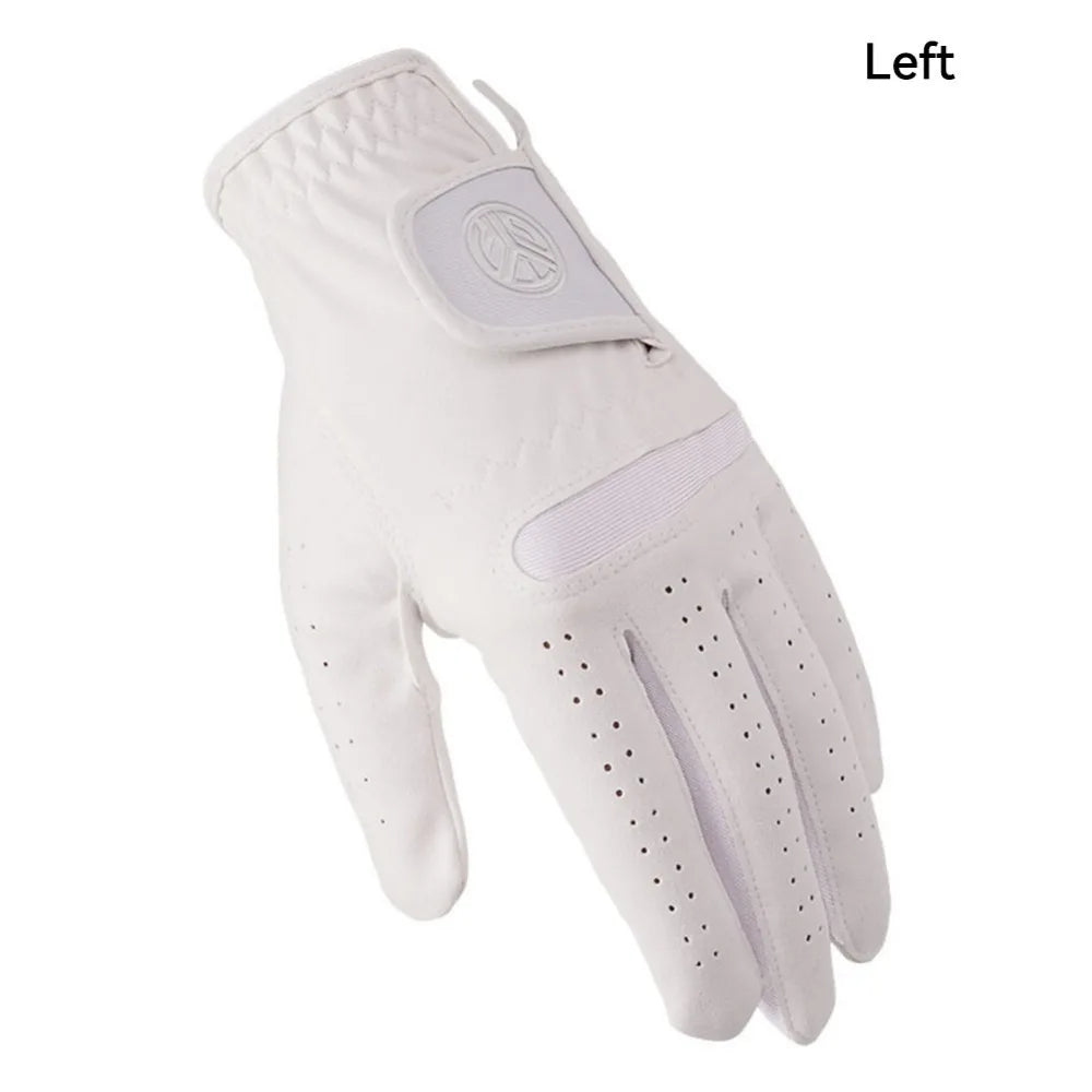Sheepskin Men's Sports Golf Glove Breathable White Leather Golfing Glove Single Left Hand Maximum Grip Golf Gloves Golfer