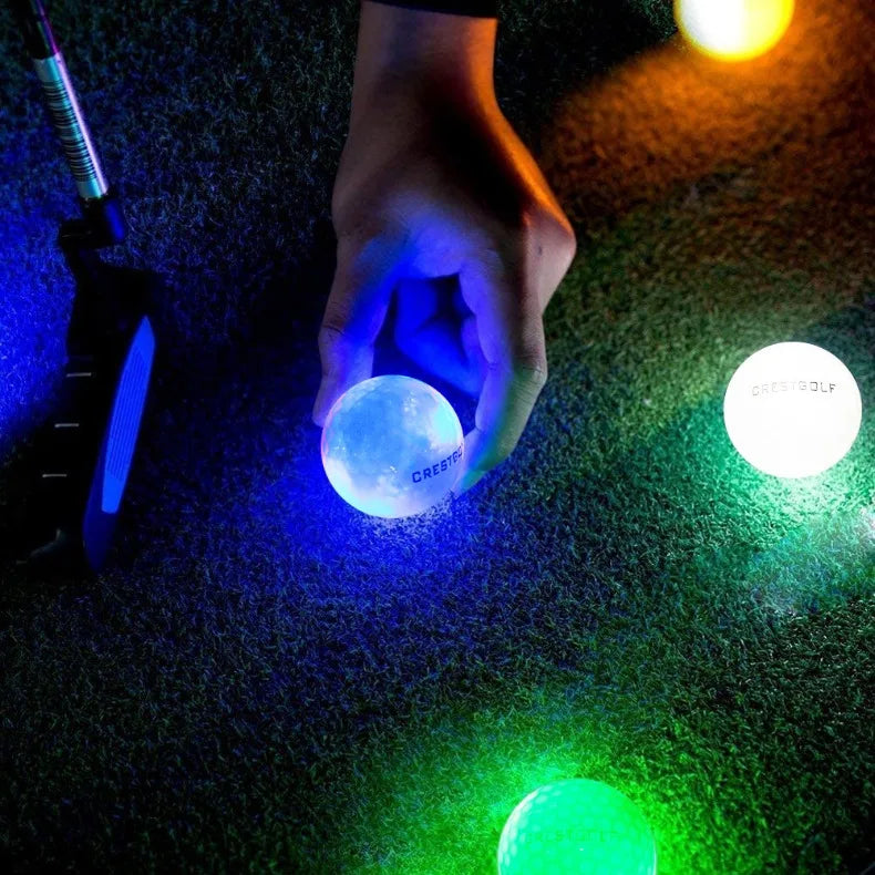 Luminescent Golf Balls Night Practice Durable Golf Ball Outdoor Training Portable LED Luminous Ball Professional Sport Equipment