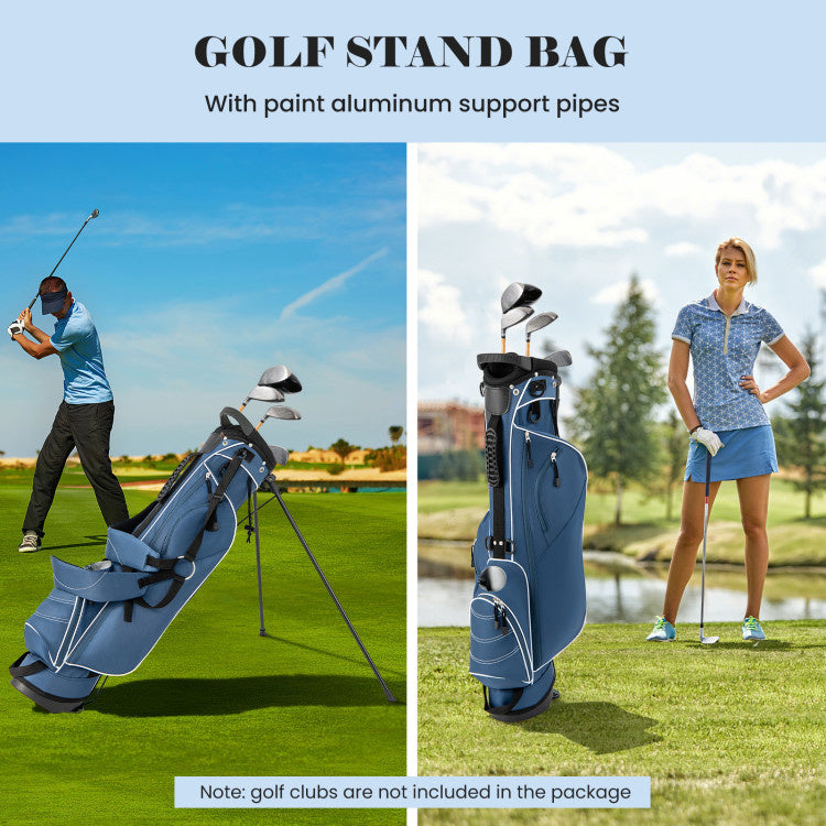 Golf Stand Cart Bag with 4 Way Divider Carry Organizer Pockets