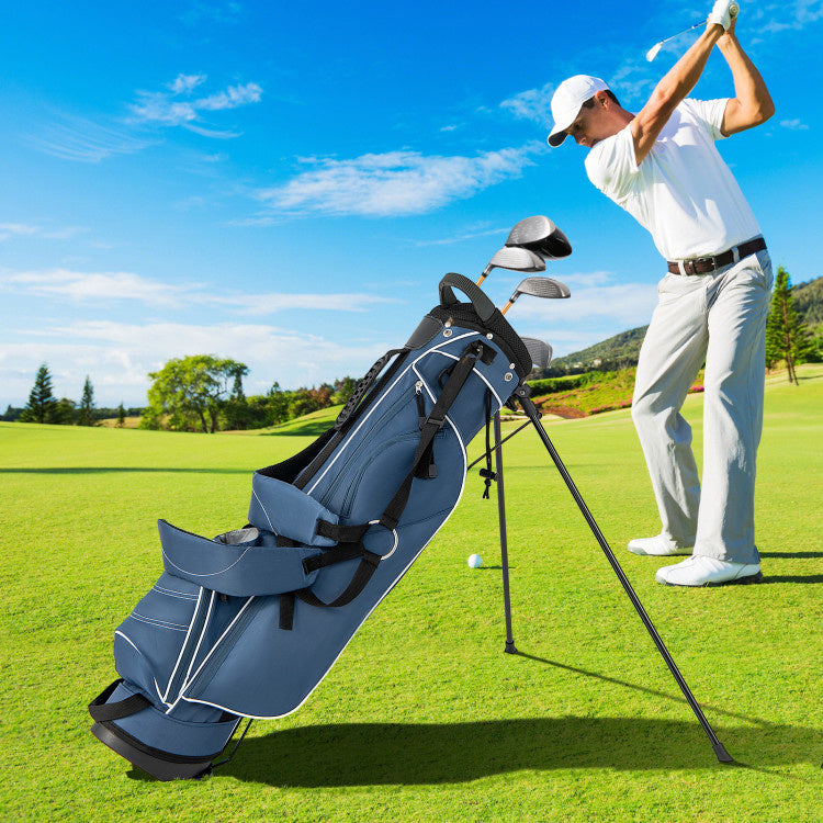 Golf Stand Cart Bag with 4 Way Divider Carry Organizer Pockets