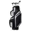 Golf Cart Bag with 14 Way Organizer Divider Top, 36' 13 Pockets Premium Cart Bag, Durable Golf Bags with Handles & Dust Cover & Detachable Straps for Men & Women, Black Color-Block