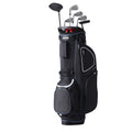 Golf Cart Bag with 14 Way Organizer Divider Top, 35' 11 Pockets Premium Cart Bag with Stand, Durable Golf Bags with Handles & Dust Cover & Detachable Dual Strap for Men & Women, Black White