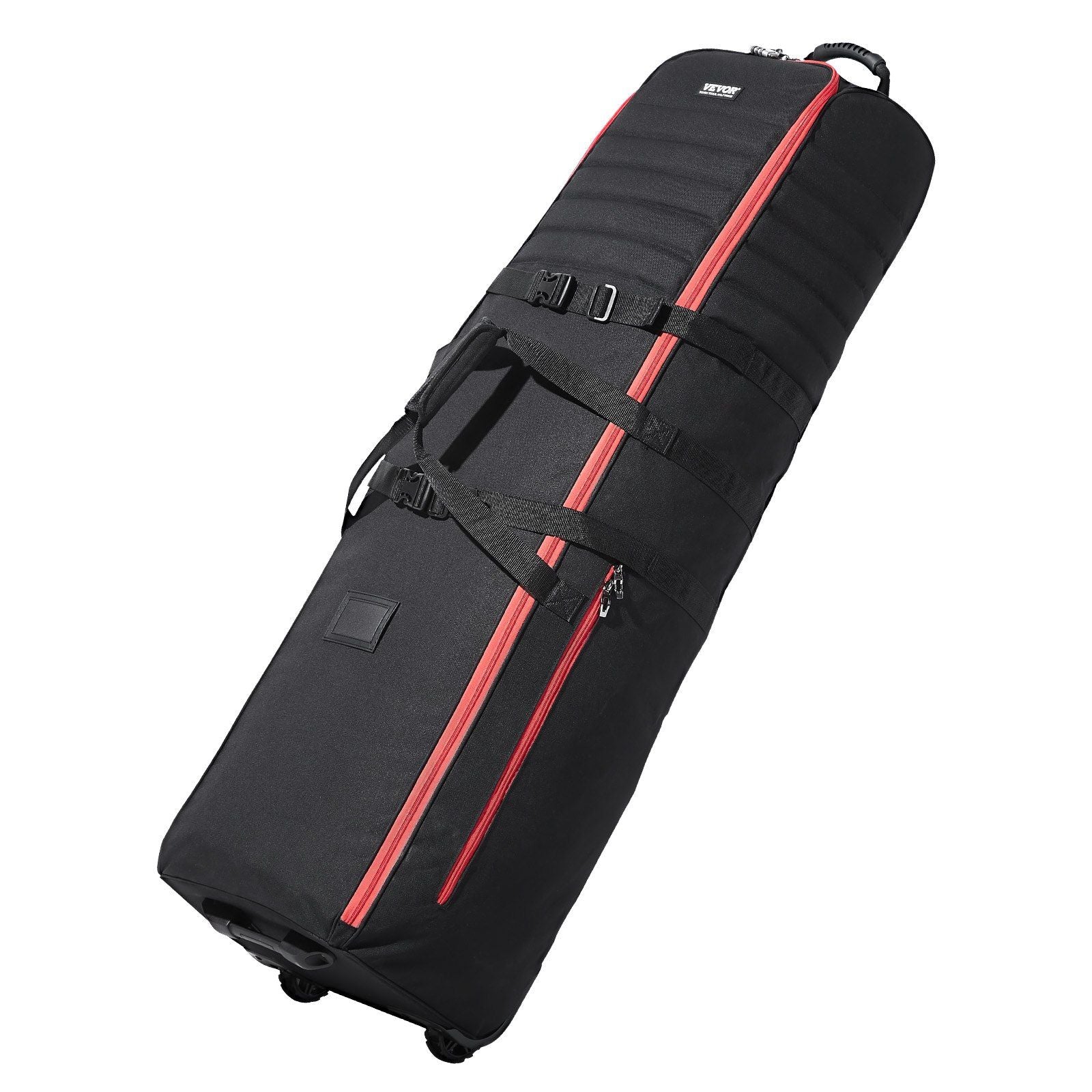 Golf Travel Bag, Outdoors Soft-Sided Golf Travel Cover Case, Heavy Duty 1000D Nylon Wear-Resistant, Padded Golf Luggage Case Cover with Wheels, Foldable Golf Club Storage Bag for Airlines