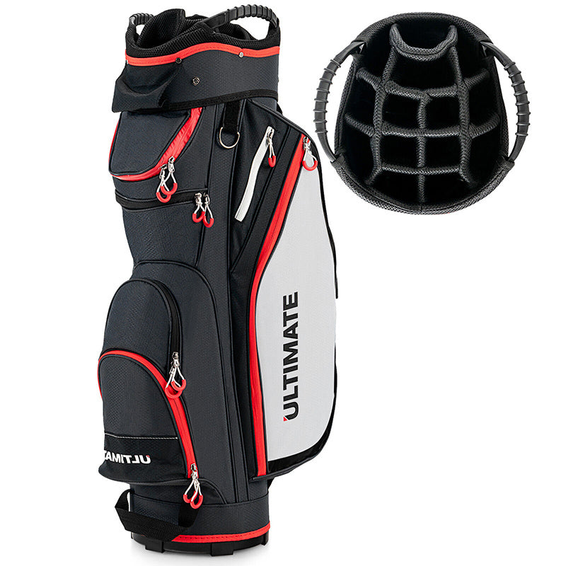 9.5 Inch Golf Cart Bag with 14 Way Dividers Top Organizer
