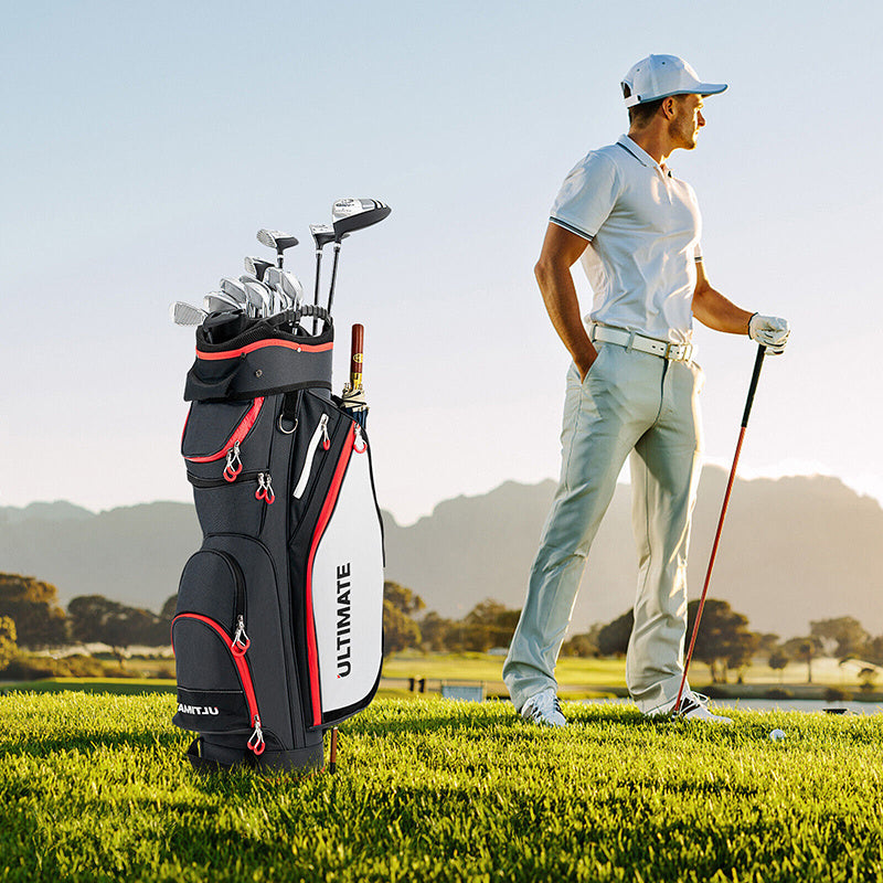 9.5 Inch Golf Cart Bag with 14 Way Dividers Top Organizer