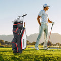 9.5 Inch Golf Cart Bag with 14 Way Dividers Top Organizer